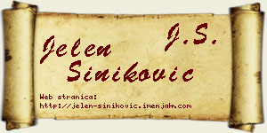 Jelen Šiniković vizit kartica